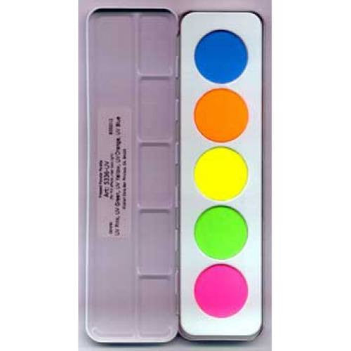 Kryolan UV Day Glow Face Paint Palette (5 Colors)