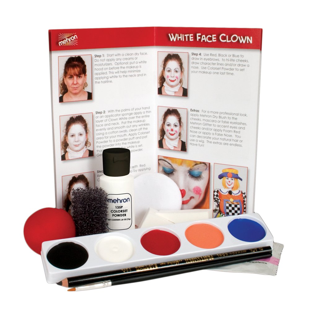 Mehron Clown Makeup Kits (5 Colors)