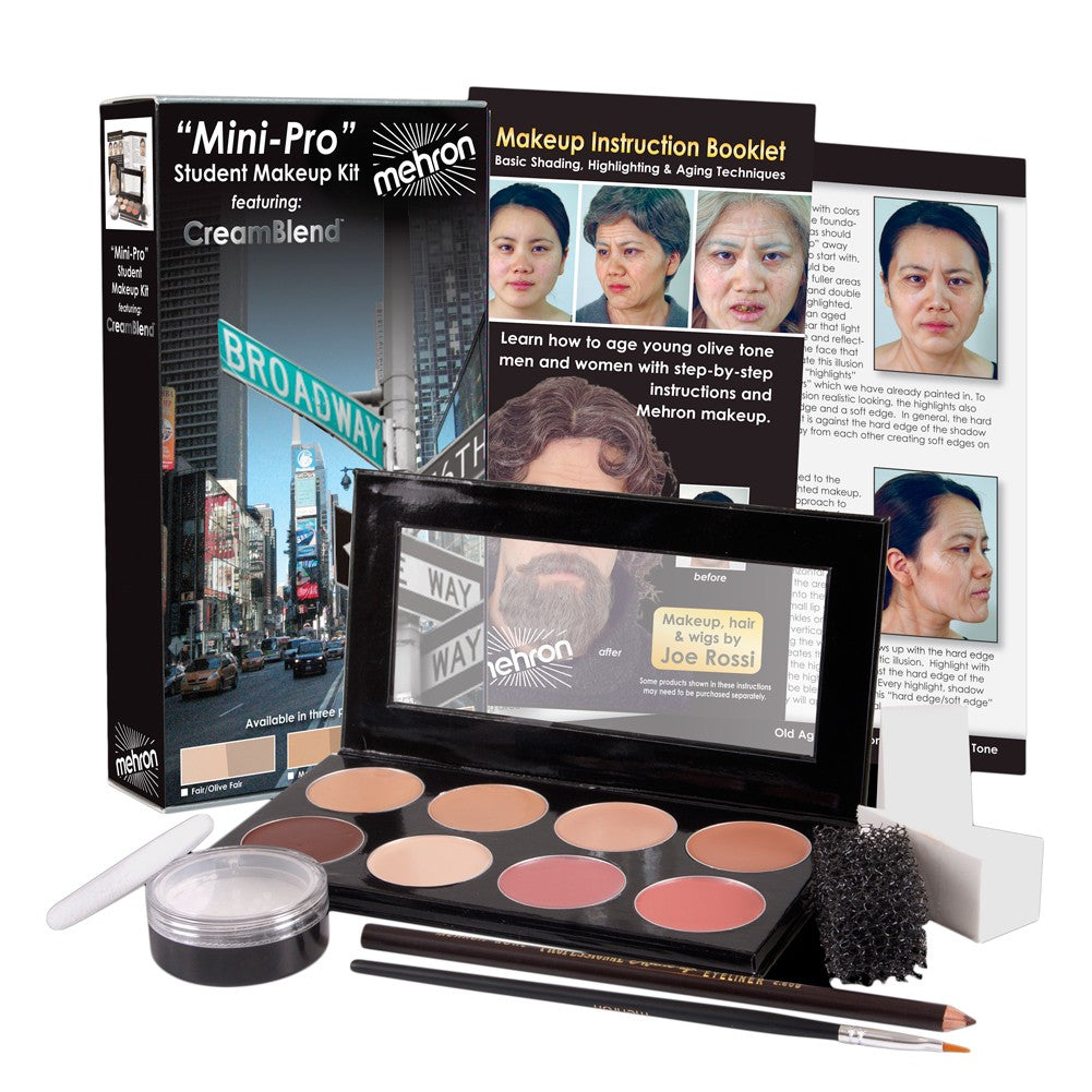 Mehron Mini-Pro Theatrical Kit - Medium/Olive Medium