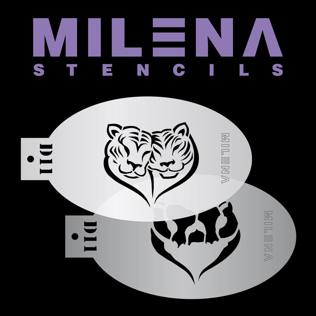 Milena Stencils - Tiger D11 ( Double Stencil )