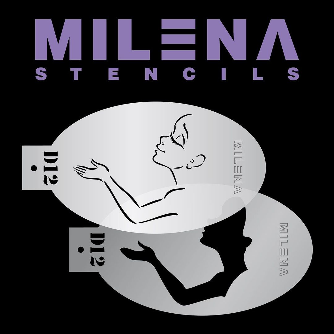 Milena Stencils - Fairy D12 ( Double Stencil )