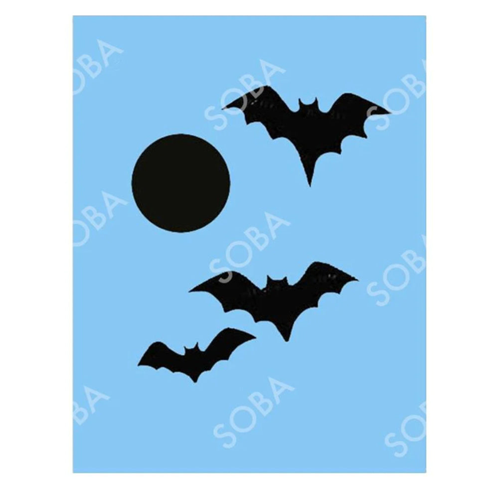 SOBA Quick EZ Stencil - Moon Bats