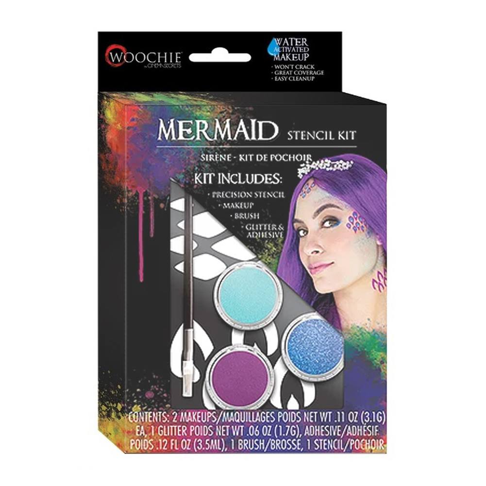 Woochie Water Activated Makeup Stencil Kit - Mermaid