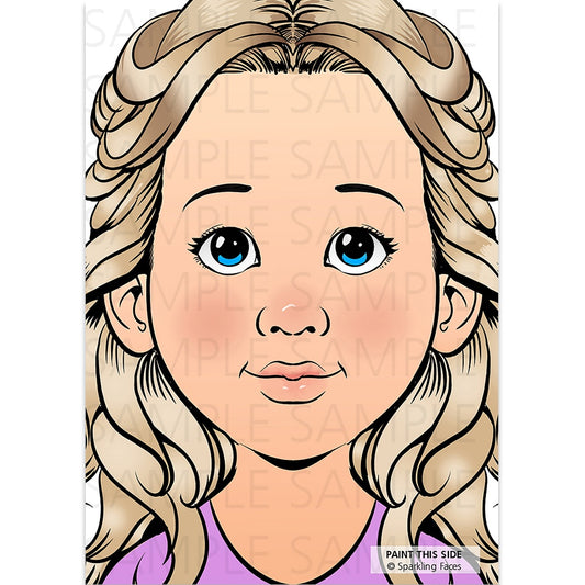 Sparkling Faces Face Painting Practice Board - Sophia