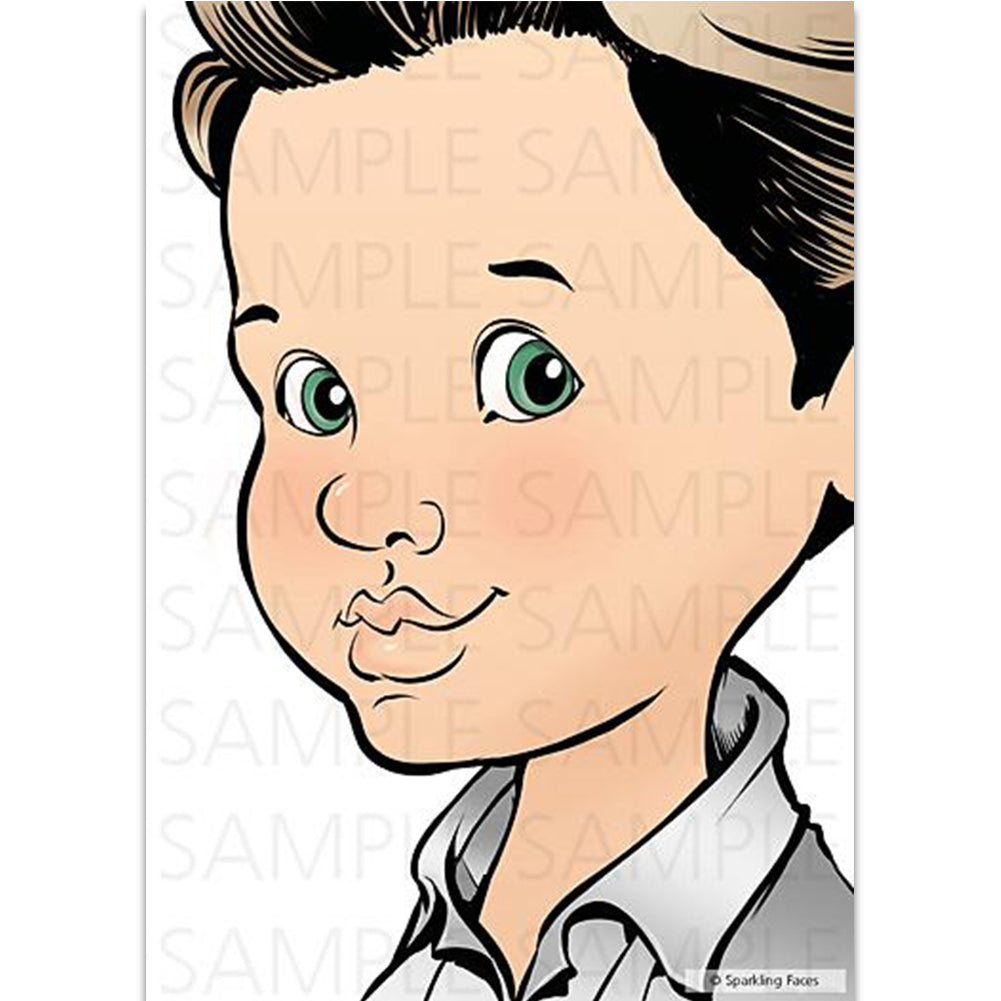 Sparkling Faces Face Painting Practice Board - Ben (Right Handed)