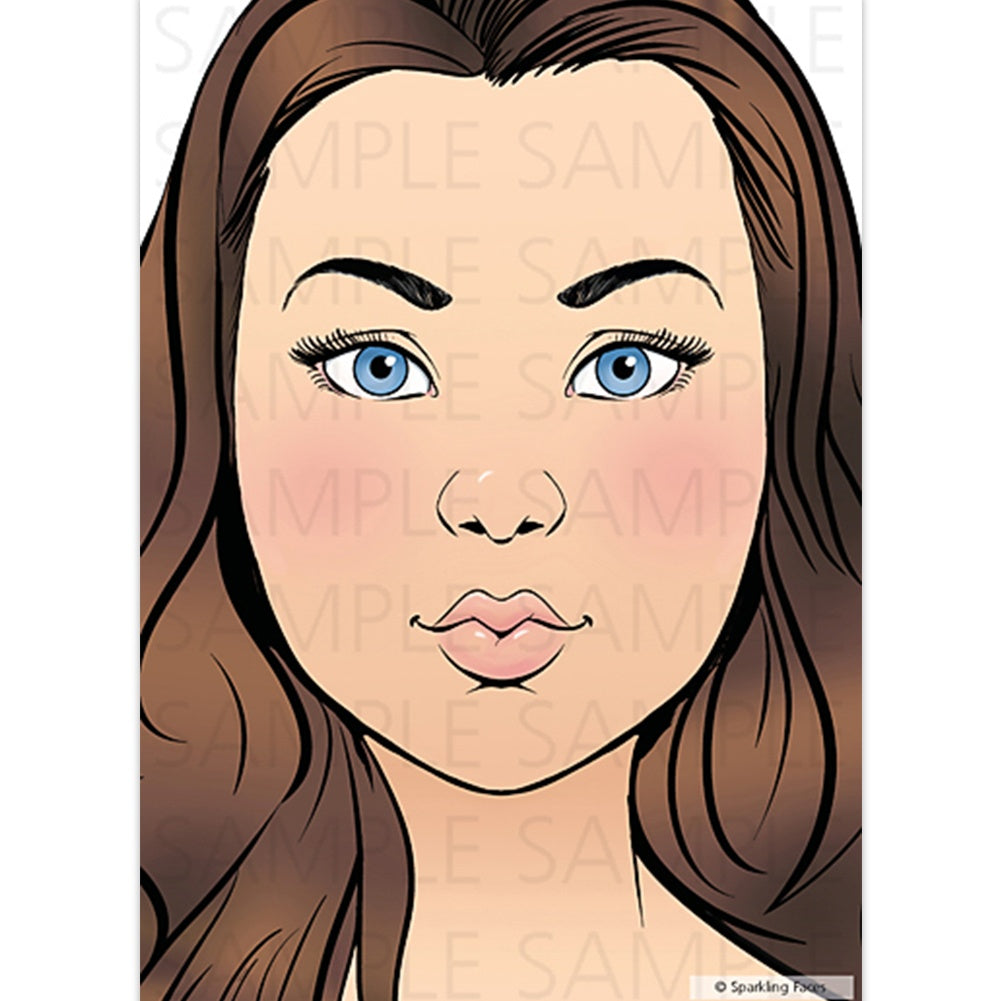 Sparkling Faces Face Painting Practice Board - Marie