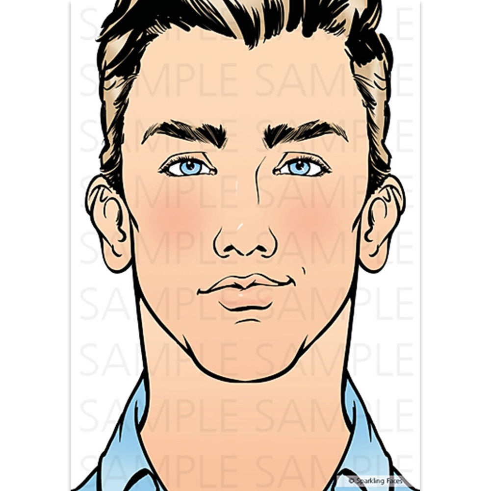 Sparkling Faces Face Painting Practice Board - David