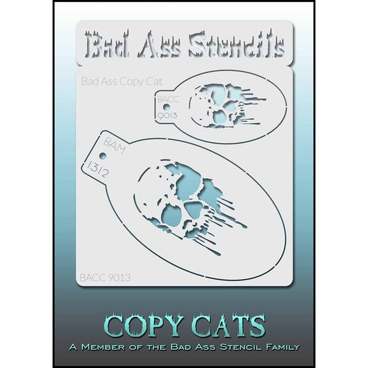 Bad Ass Copy Cat Stencils -  Skull (9013)