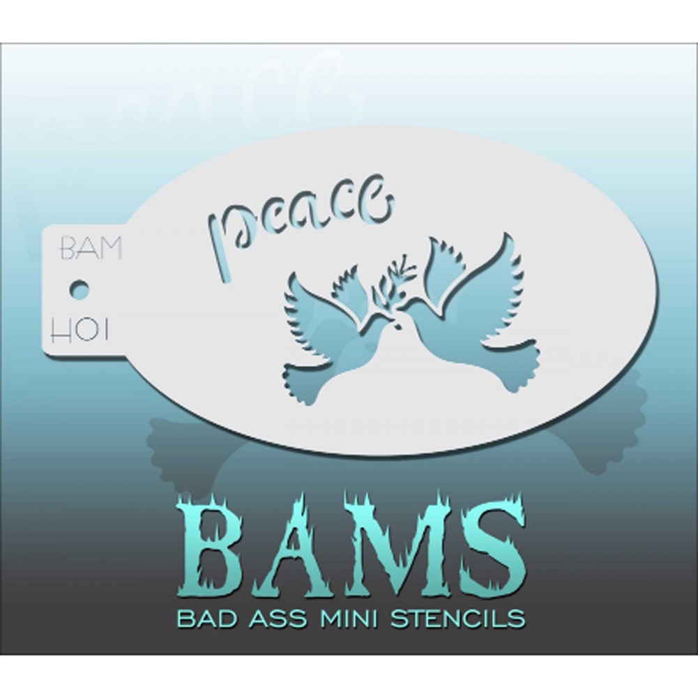 Bad Ass Mini Stencils - Peace (BAM H01)