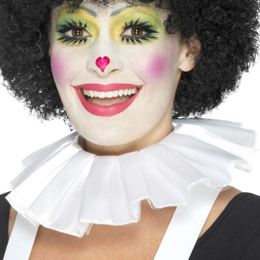 Smiffys Clown Neck Ruffle - White