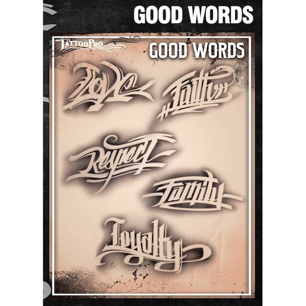 Tattoo Pro Stencils Series 3 - Good Words