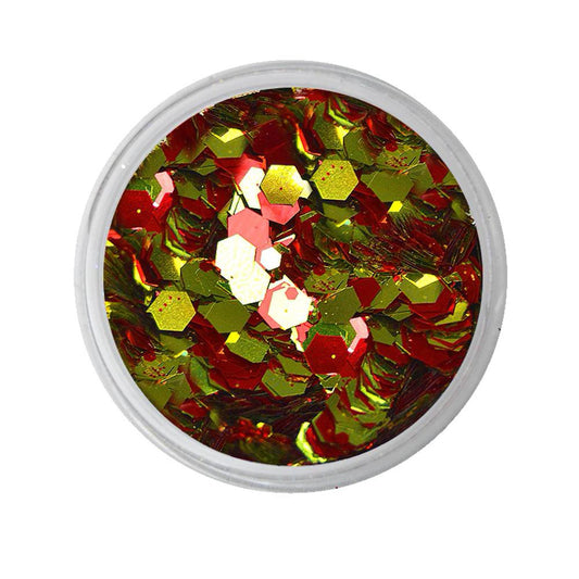 VIVID Glitter Loose Chunky Glitter Mix -  Victorious - Garnet & Gold