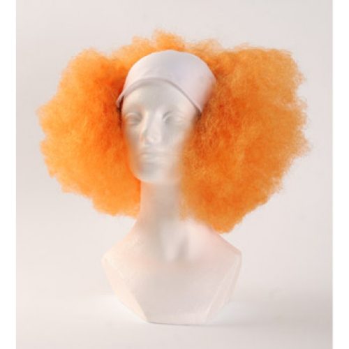 West Bay Bald Curly Clown Wig - Orange