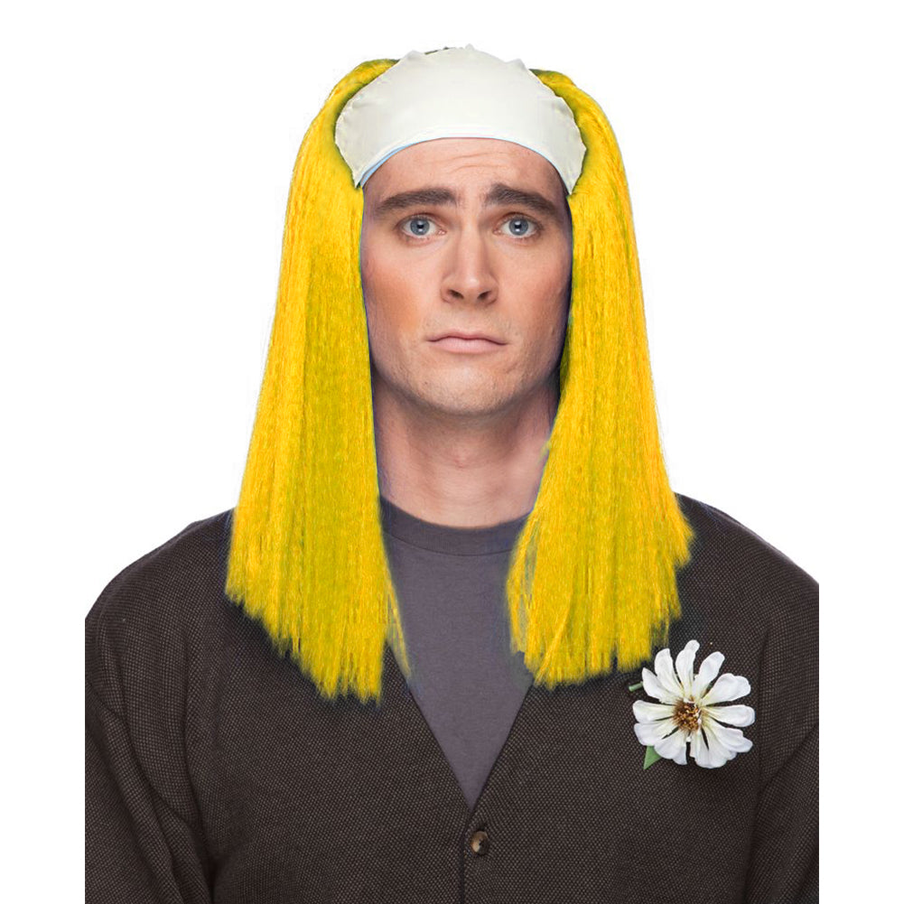 West Bay Bald Straight Clown Wig - Yellow