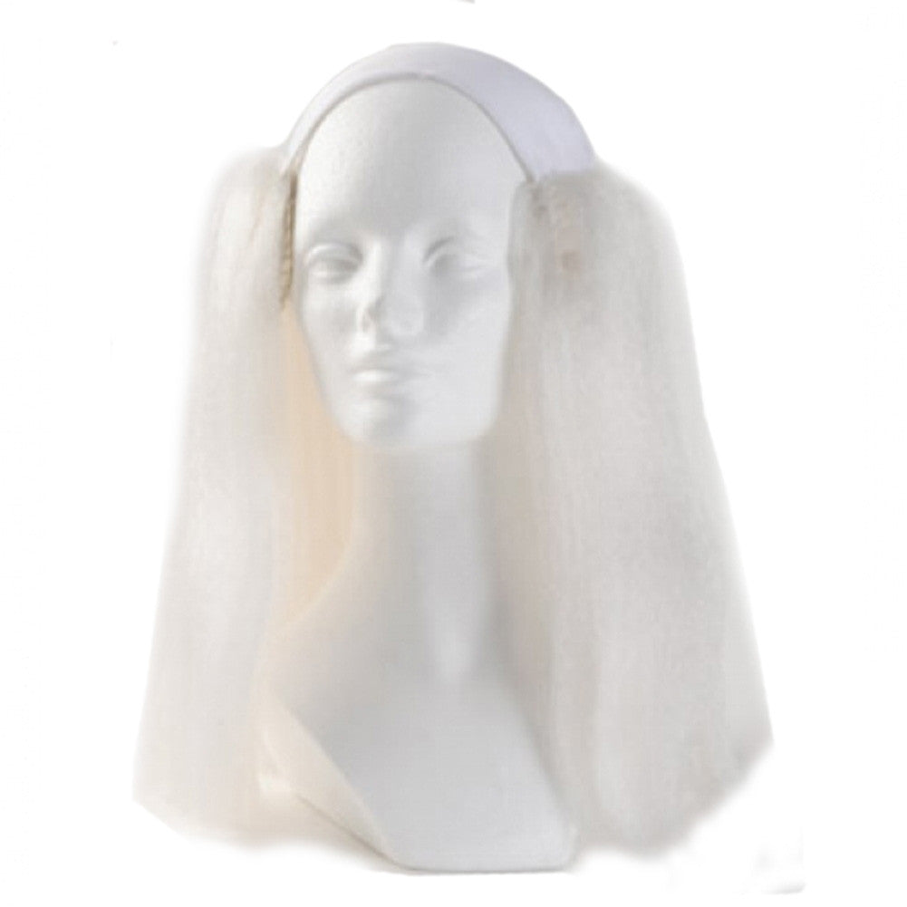 Alicia Bald Straight Clown Wig - White