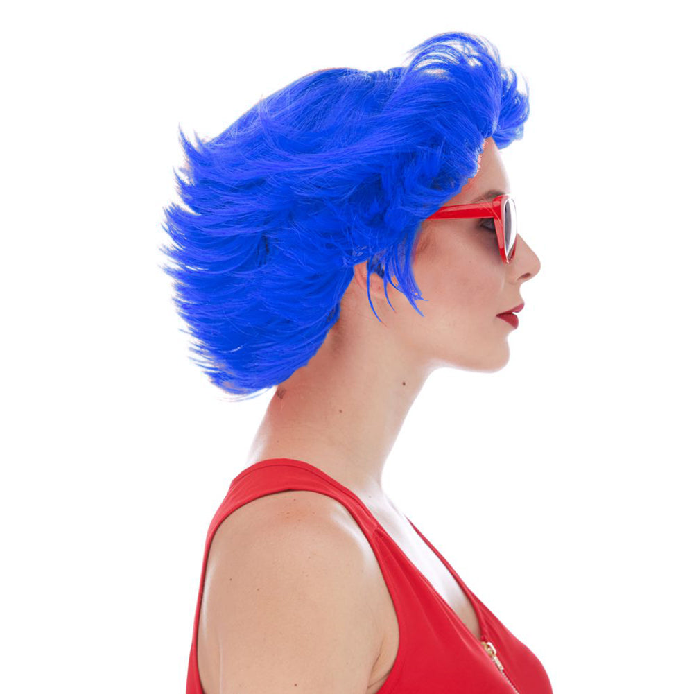 West Bay Fun Flip Clown Wig  - Royal Blue