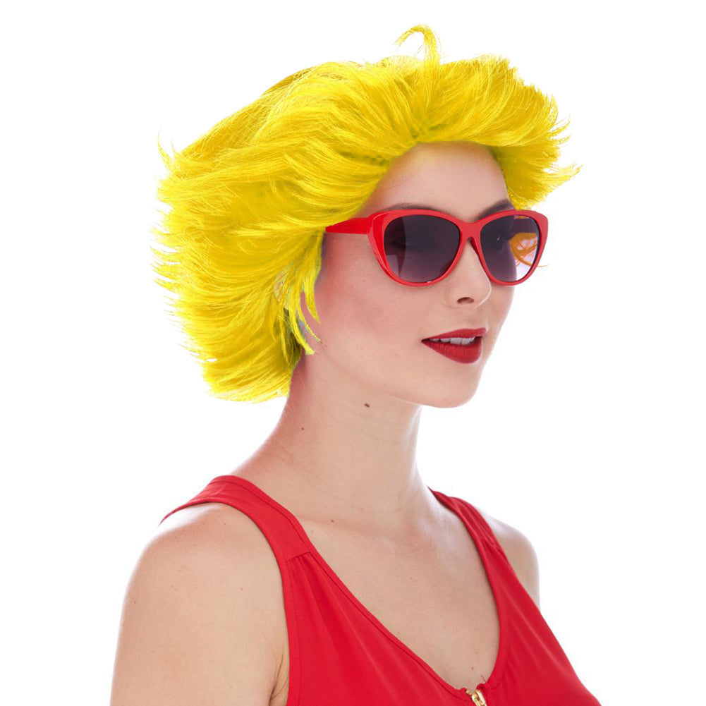 Fun Flip Clown Wig - Yellow: ClownAntics.com