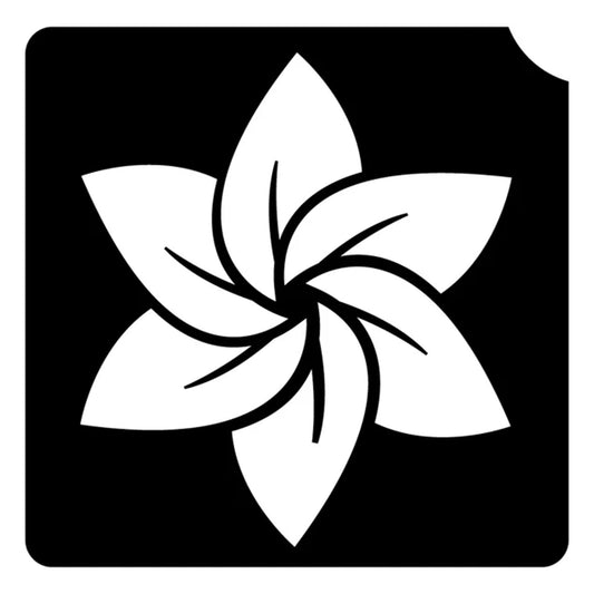 Art Factory Glitter Tattoo Stencil - Hawaii Plumeria (310) - 5 Pack