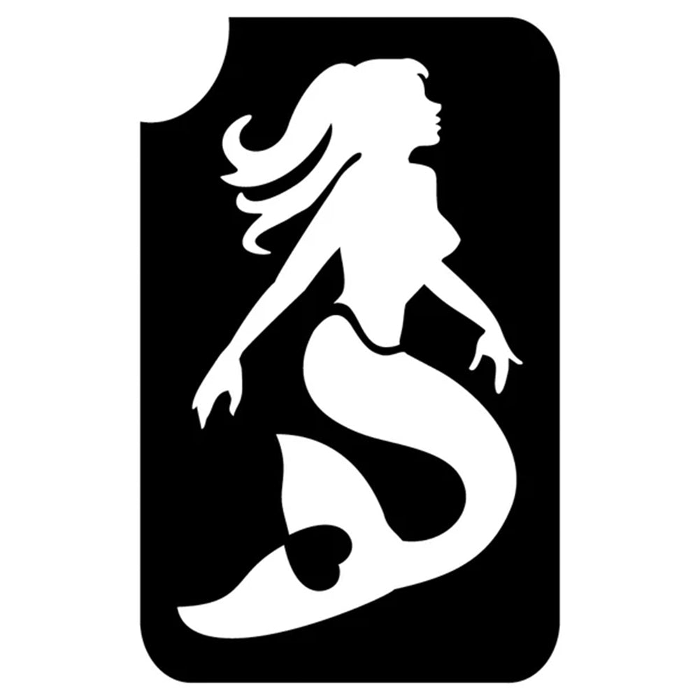 Art Factory Glitter Tattoo Stencil - Mermaid Heart (413) - 5 Pack