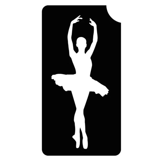 Art Factory Glitter Tattoo Stencil - Ballerina Dancer (436) - 5 Pack