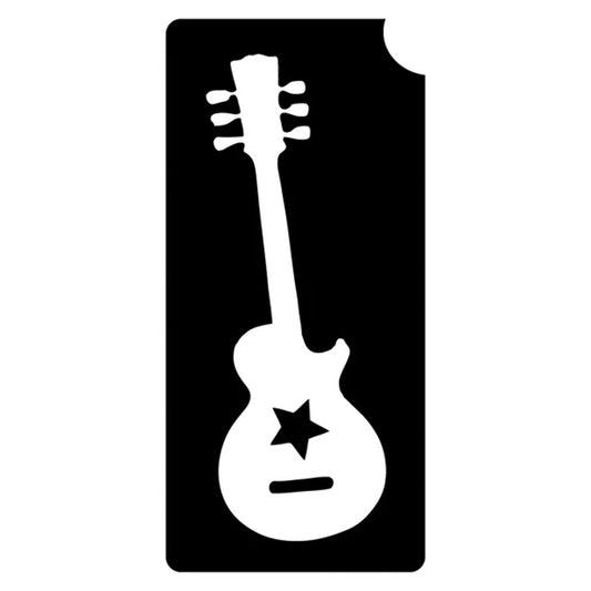 Art Factory Glitter Tattoo Stencil - Guitar (740) - 5 Pack