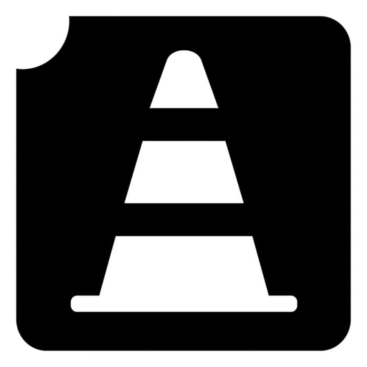Art Factory Glitter Tattoo Stencil - Construction Cone (764) - 5 Pack