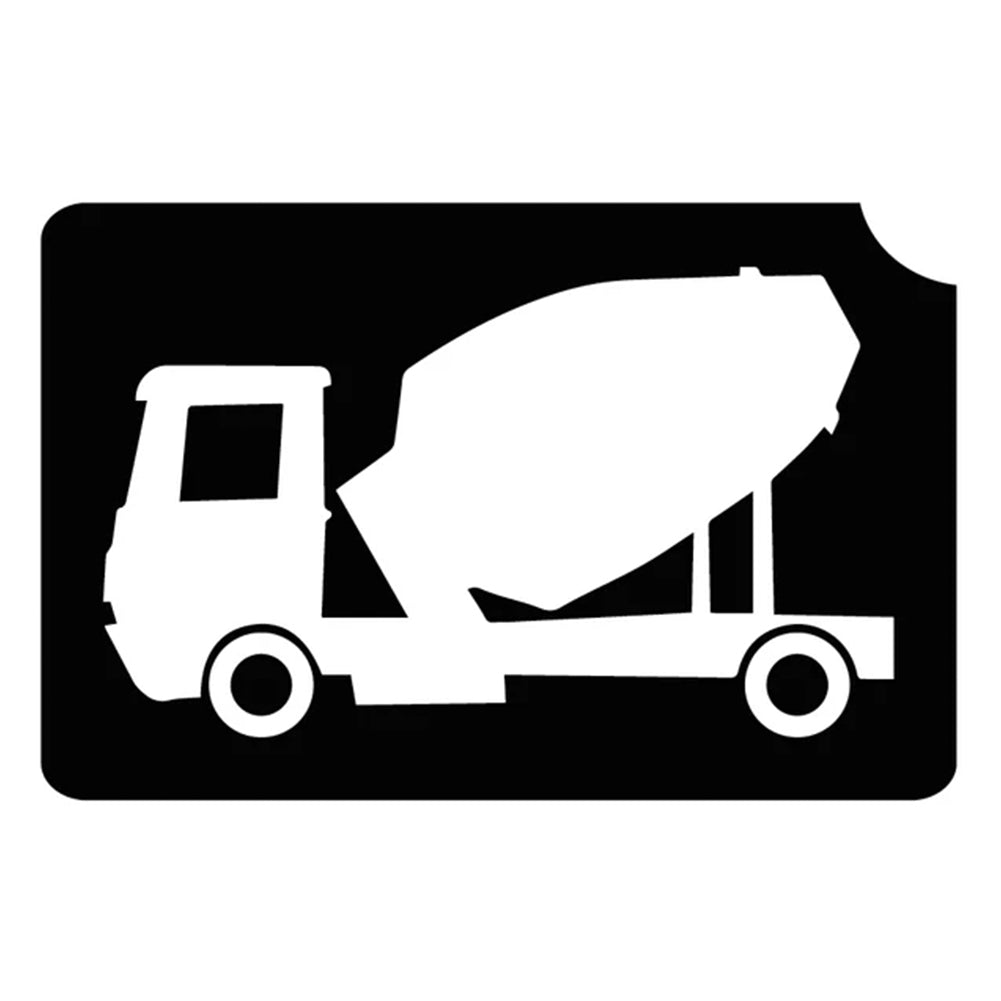 Art Factory Glitter Tattoo Stencil - Cement Mixer Construction (767) - 5 Pack |