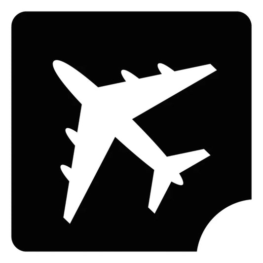 Art Factory Glitter Tattoo Stencil - Airplane (775) - 5 Pack