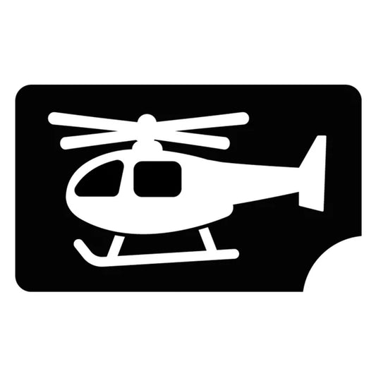 Art Factory Glitter Tattoo Stencil - Helicopter (779) - 5 Pack
