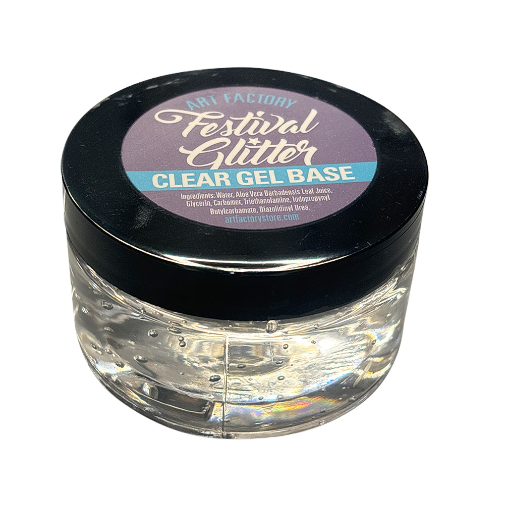 Art Factory Festival Glitter Clear Gel Base (4 oz):