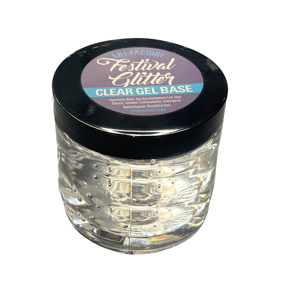 Art Factory Festival Glitter Clear Gel Base (8 oz):