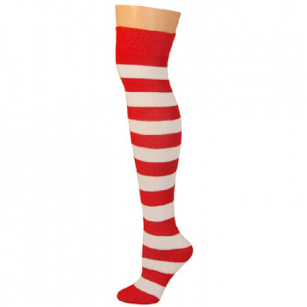 AJ's Striped Socks - Red & White (27") |