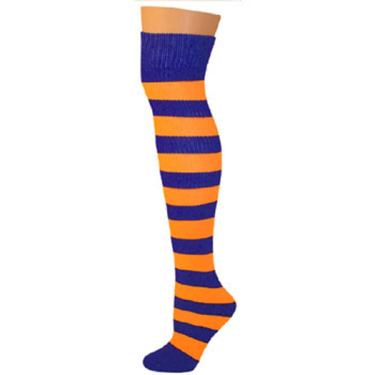 AJ's Striped Socks - Blue & Orange