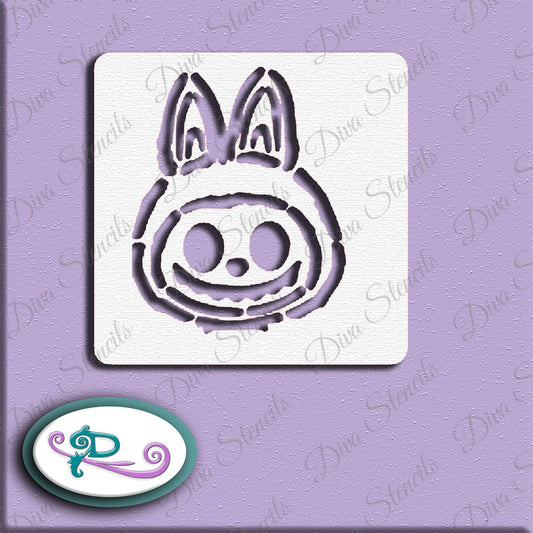 Diva Stencil - Labubu Face