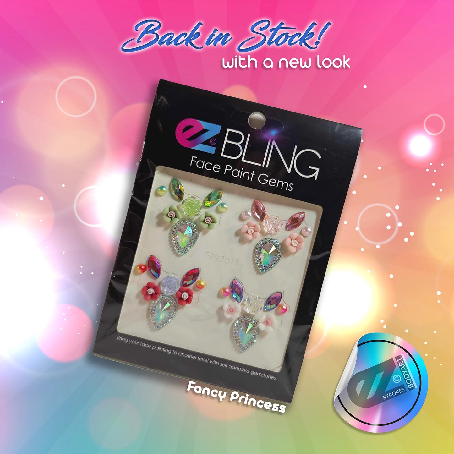 EZ Bling Face Paint Gems - Fancy Princess (4 Pieces)