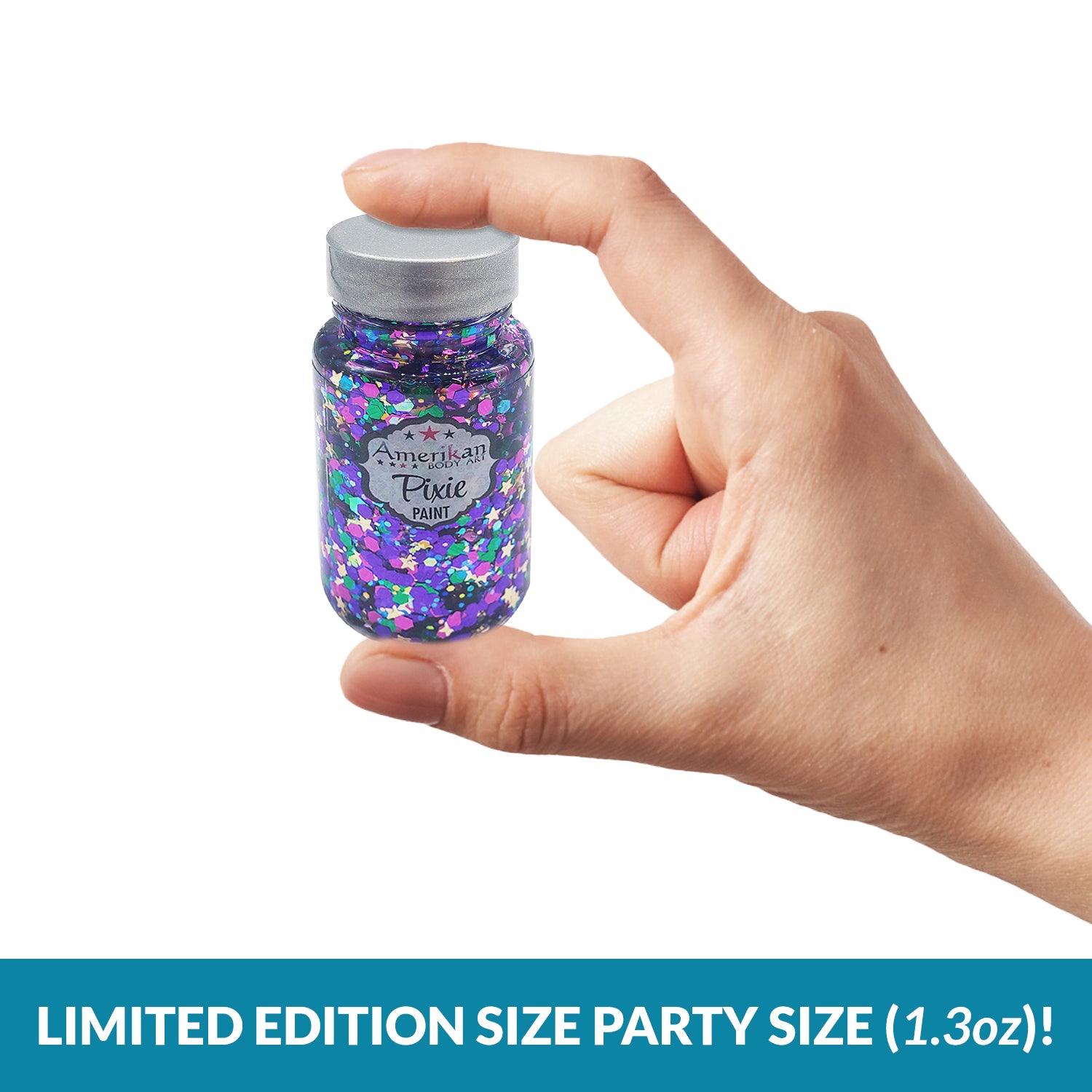 Amerikan Body Art Mardi Gras Pixie Paint Glitter Gel (Limited Edition 1.3 oz)