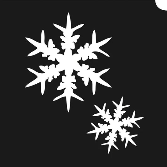 GBA Glimmer Tattoo Stencil - Twin Snowflakes (5/pk)