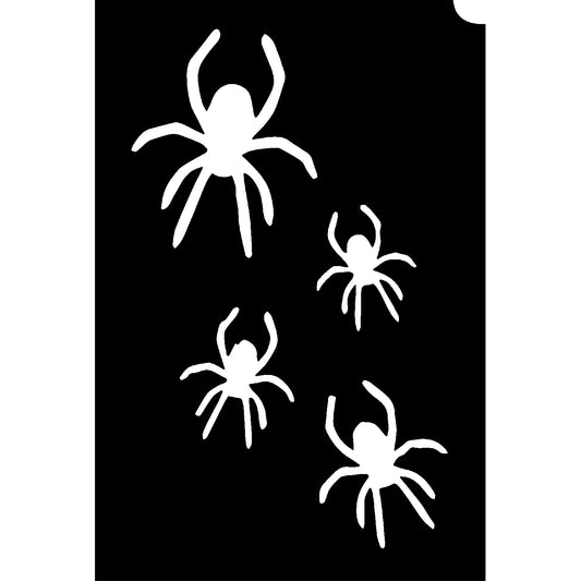 GBA Glimmer Tattoo Stencil - Cascading Spiders  (5/pk)