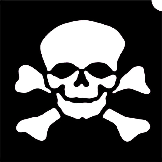 GBA Glimmer Tattoo Stencil - Spooky Skull  (5/pk)