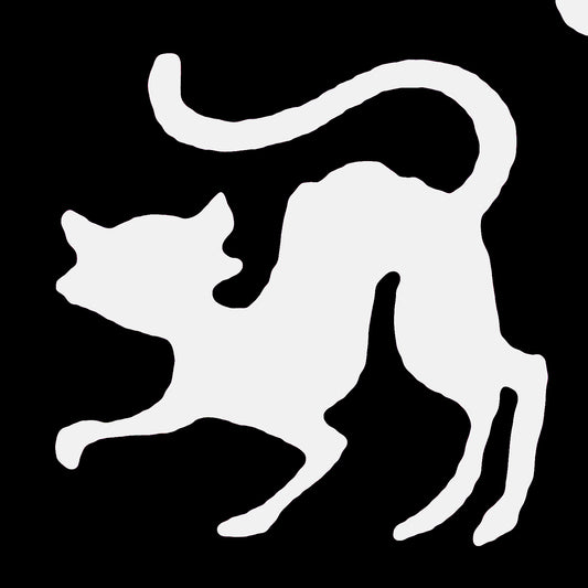 GBA Glimmer Tattoo Stencil - Black Cat  (5/pk)