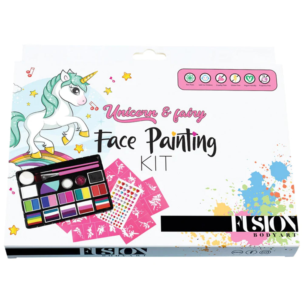 Fusion Body Art - Unicorn and Fairy Face Painting Kit