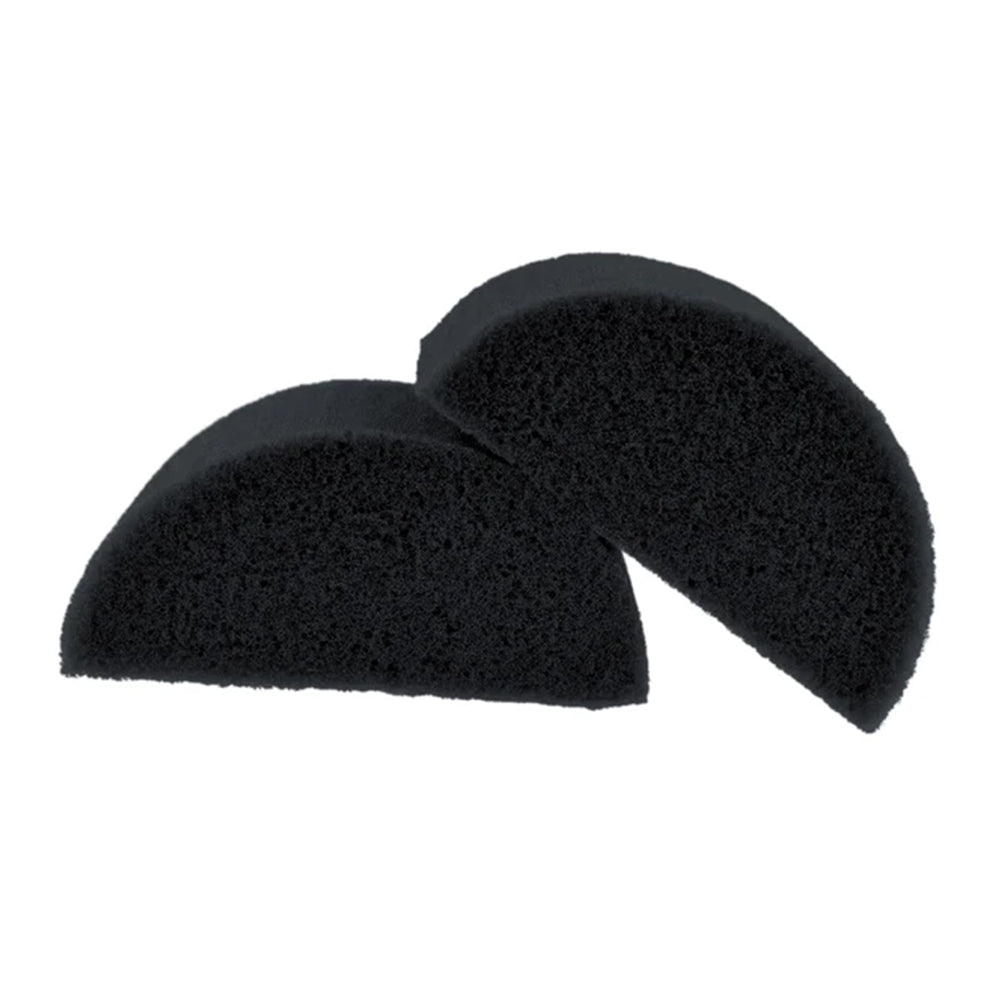 Fusion Body Art Charcoal Black Half Round Sponges (Pack of 2) 