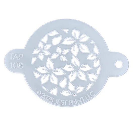 TAP Face Painting Stencil - Poinsettia Flower Pattern (108)