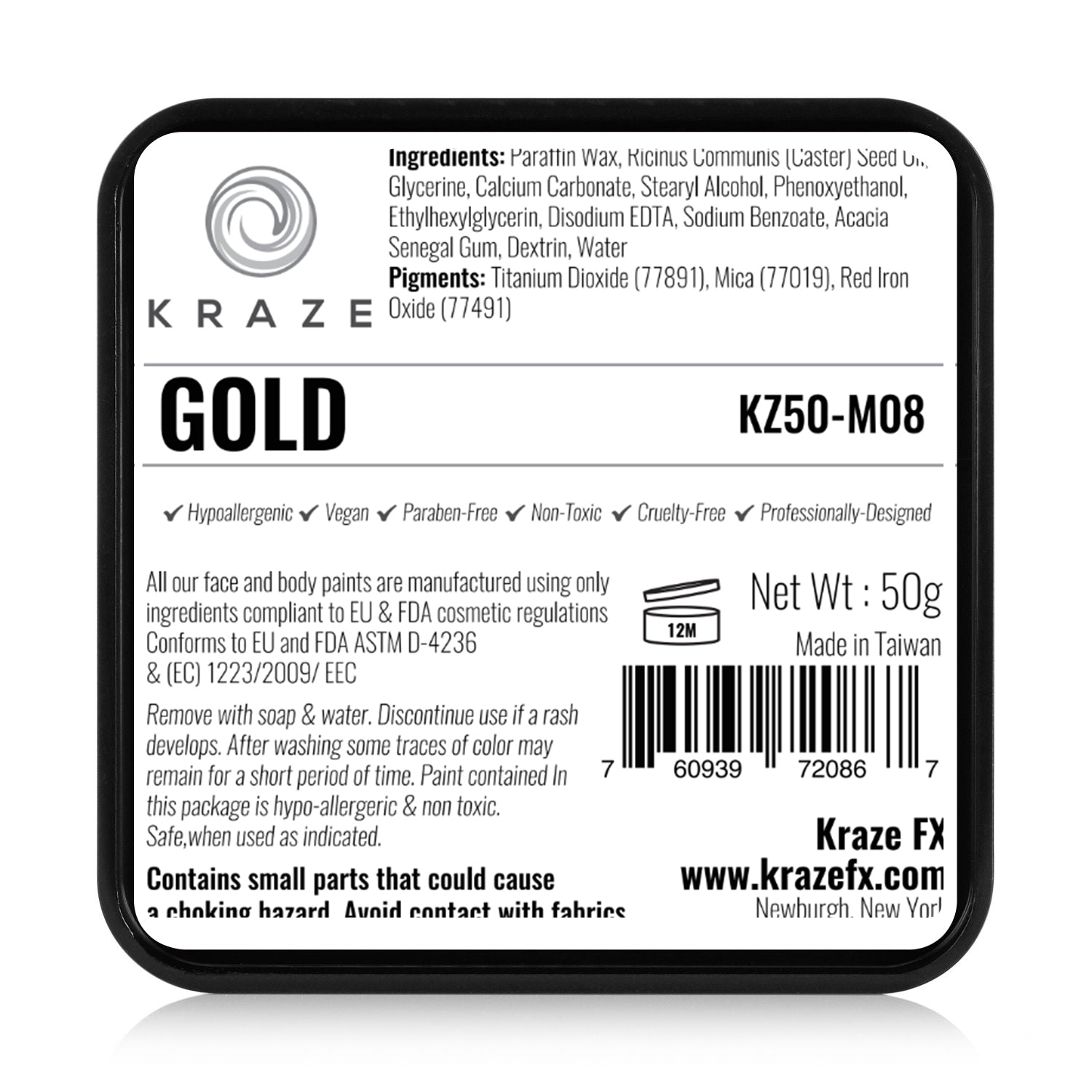 Kraze FX Square - Metallic Gold (50 gm)