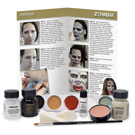 Mehron Professional Zombie Makeup Kit