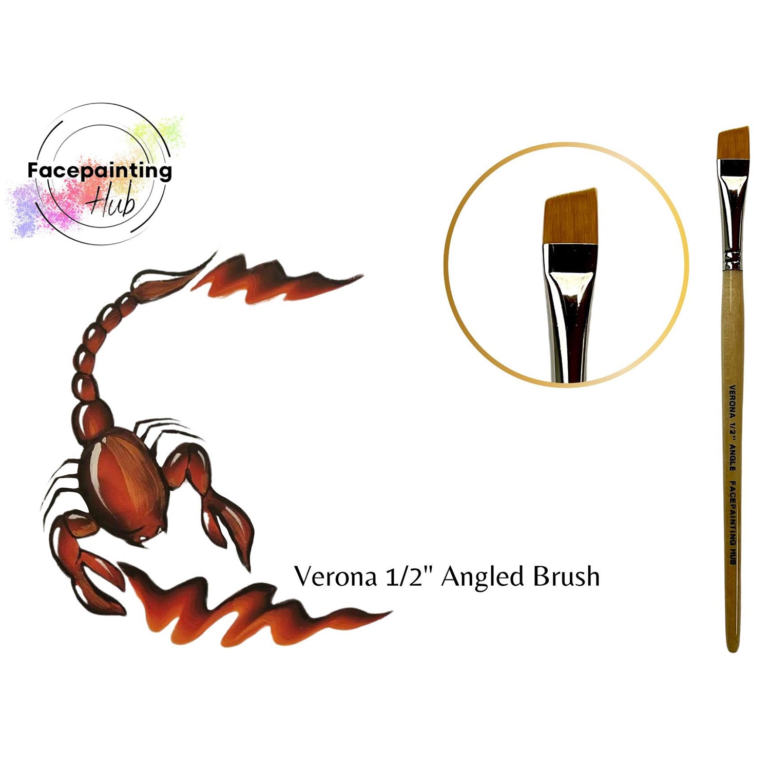 Facepainting Hub Verona (1/2") Angle Brush