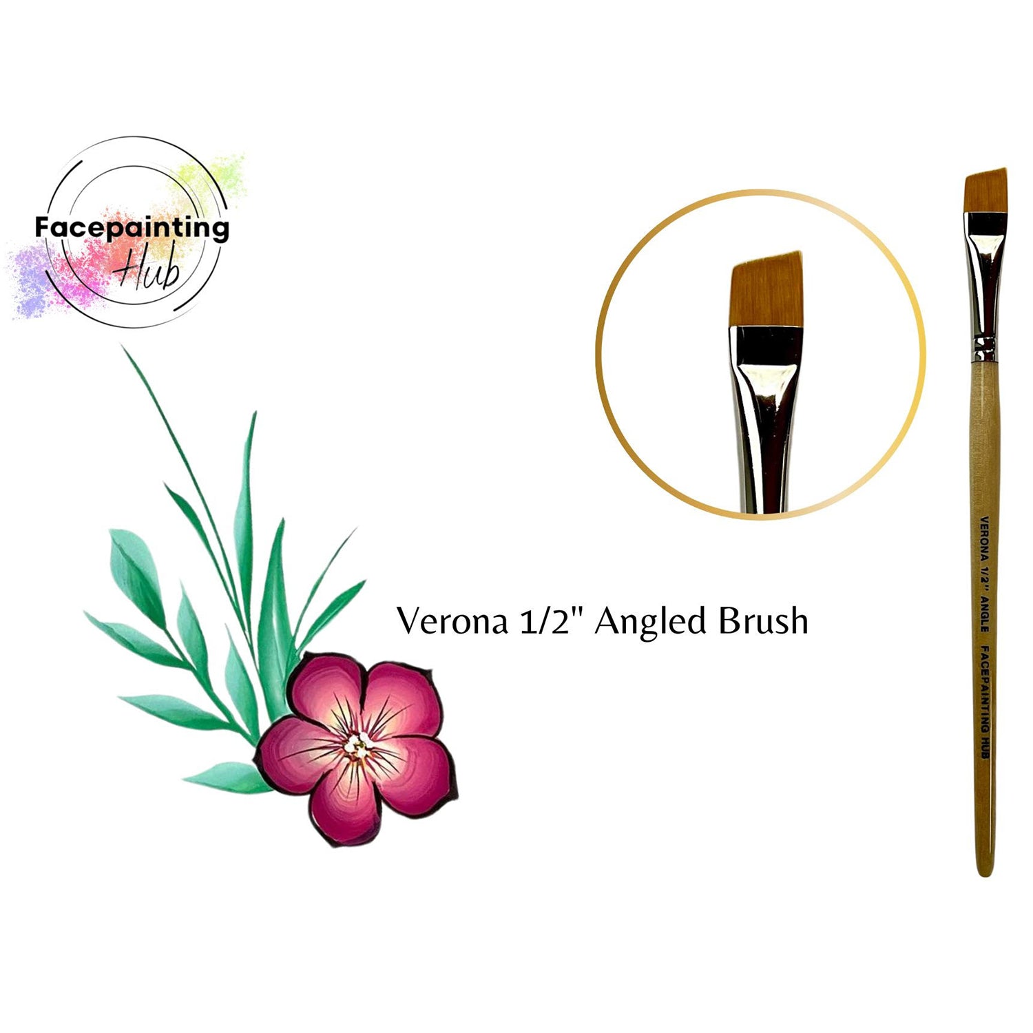 Facepainting Hub Verona (1/2") Angle Brush