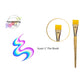 Facepainting Hub Azure Flat Brush (1")