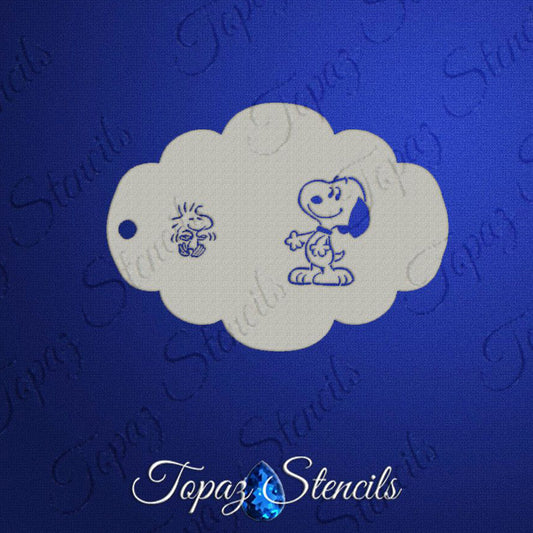 Topaz Stencil - Happy Snoopy