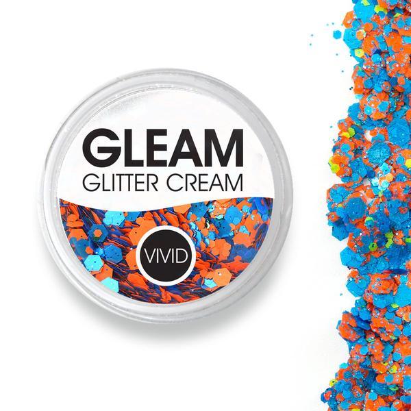 VIVID Gleam Glitter Cream - Dominance - Orange & Blue